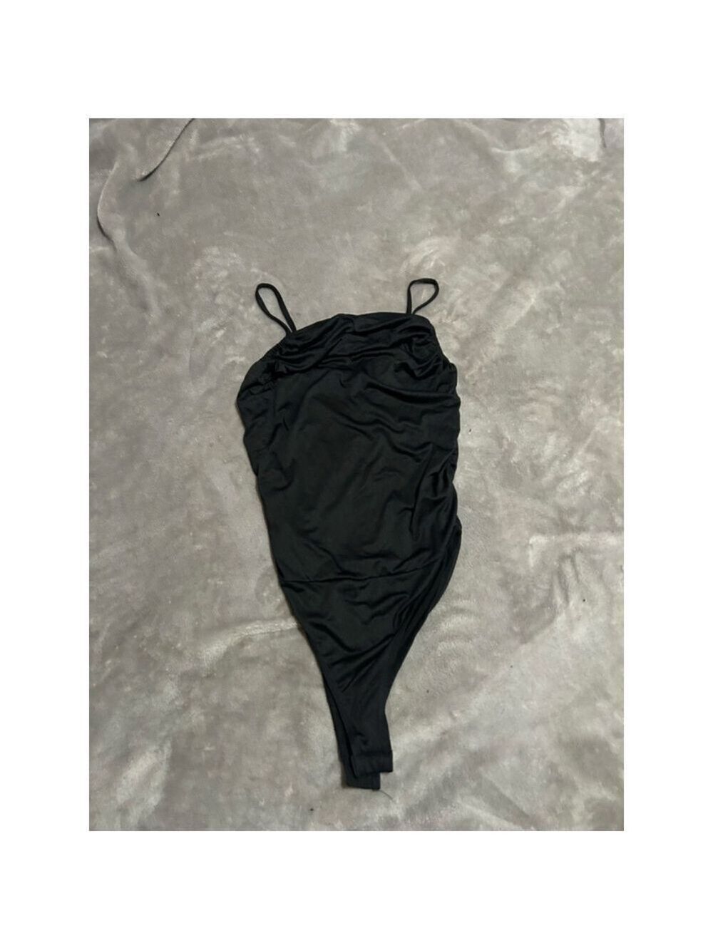 Women's AND NOW THIS Black Ruched Bodysuit S